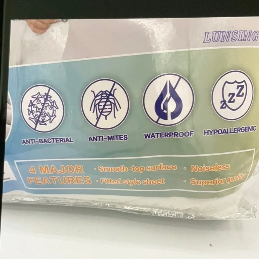 lunsing Twin Waterproof Mattress Pad New anti-bacterial hypoallergenic anti-mite